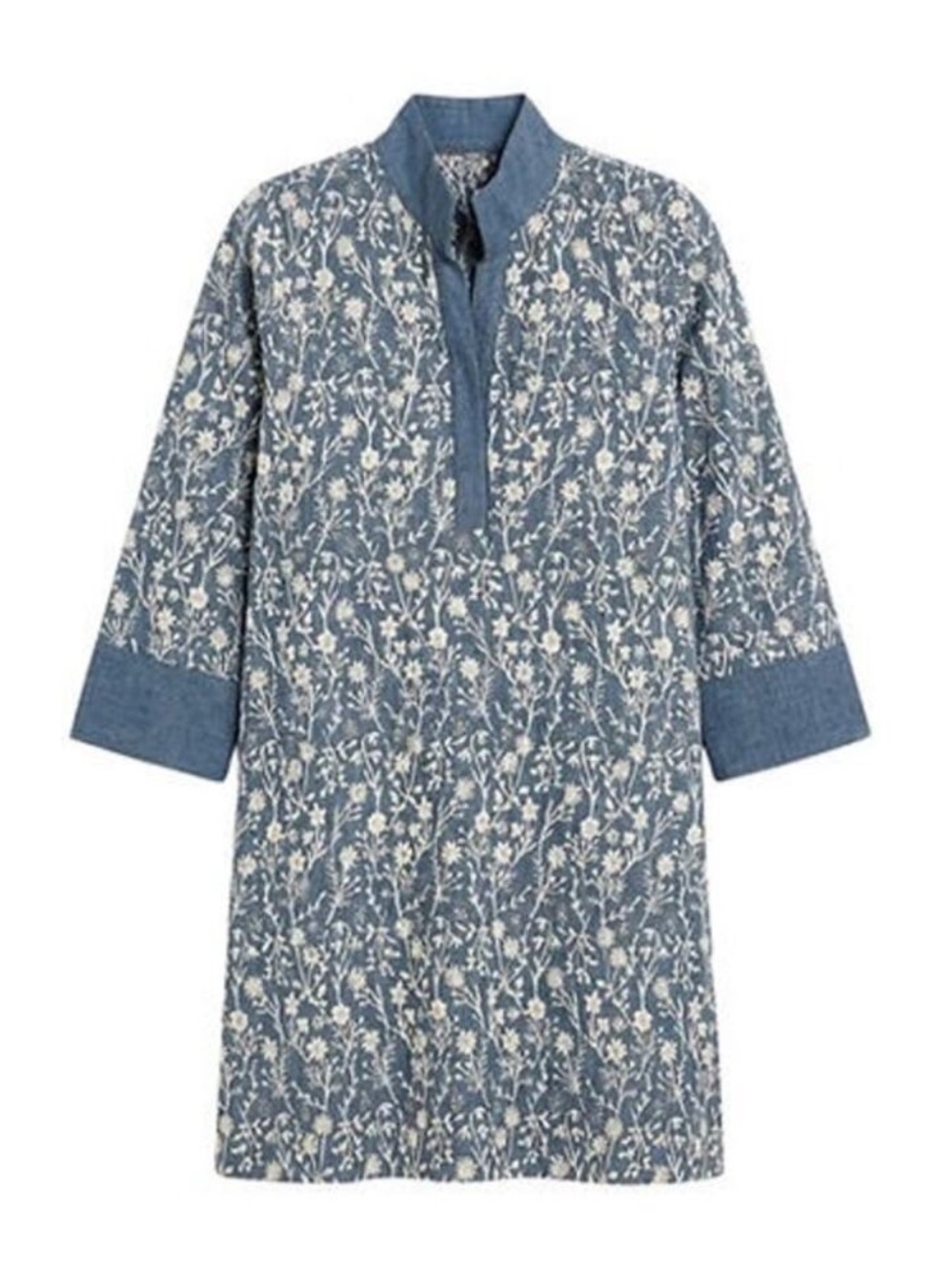 Tuckernuck Embroidered Chambray Wildflower Meadows Megan Dress - Picture 7 of 7